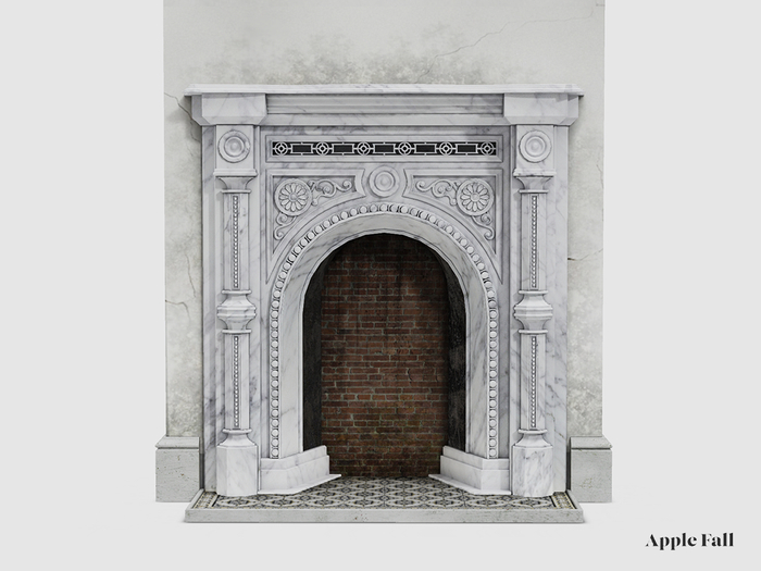 Apple Fall Clifton Fireplace (Carrara) Empty