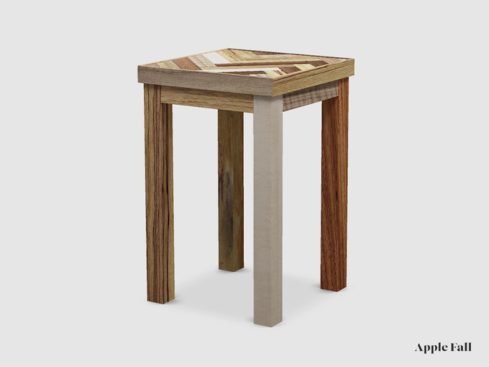 Apple Fall Recycled Wood Parquet Table