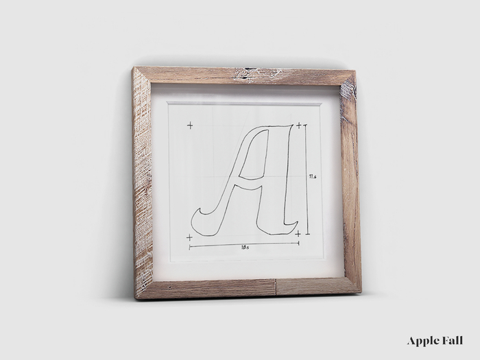 Apple Fall 'A' Font Frame