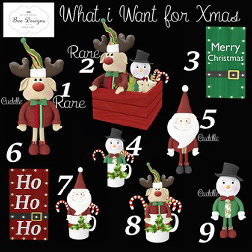 Bee designs What I Want For Xmas gacha 2 RARE