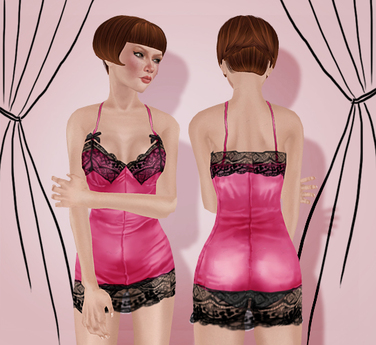 Second Life Marketplace - (Ooh LaLa!) Lacey Slip - Pink