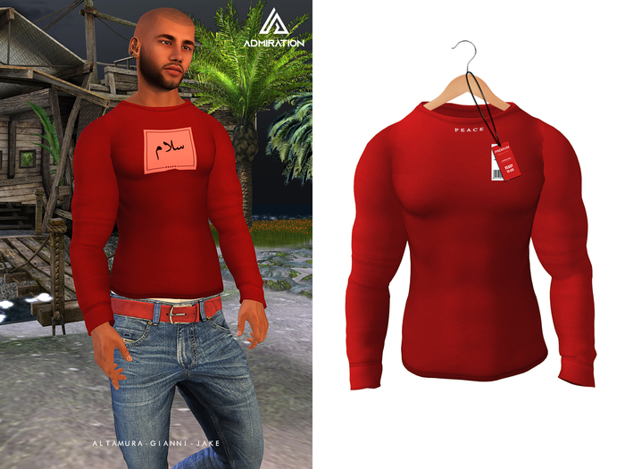 Admiration - Peace Tee Red Jake Gianni