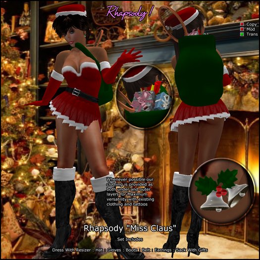 Rhapsody "Miss Claus" Christmas Costume