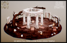 GD MESH FULL PERM SCENE RUINS GREEK TEMPLE