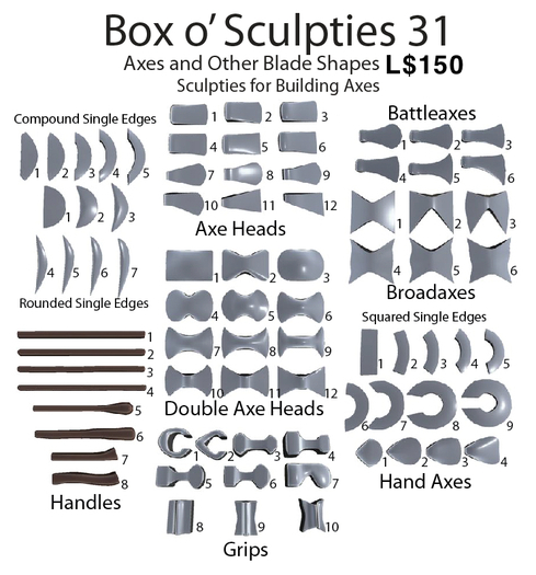 Box o' Sculpties 31 - Axes