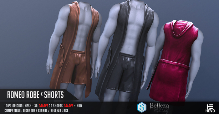HEVO - Romeo Robe Set Dark Grey B.