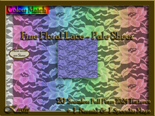 Fine Floral Lace Pale Sheer Textures