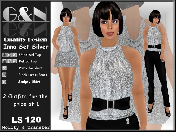 G&N Quality Design Inna Set Silver