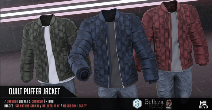 DEMO-HEVO - Quilt Puffer Jacket B.
