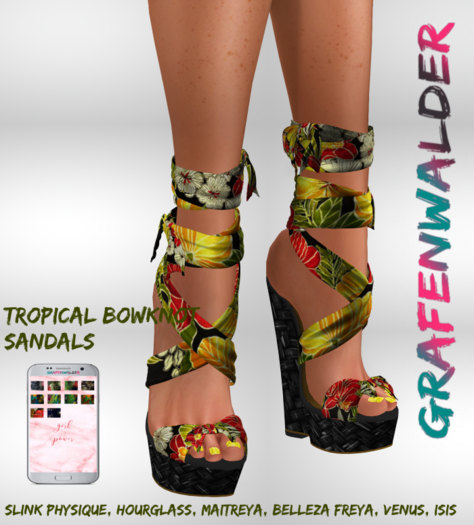 GW - Tropical Bowknot Sandals