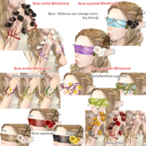 *N*Elf's flowy - Rose-yellow armlet <box>