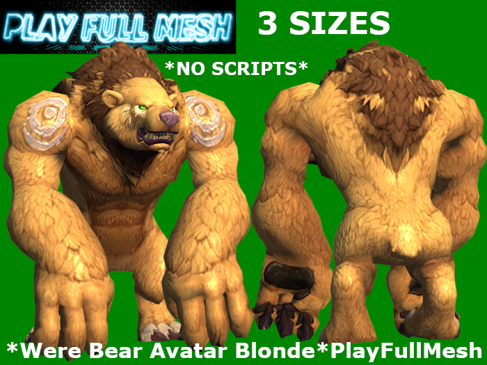 **Were Bear Avatar Blonde**PlayFullMesh
