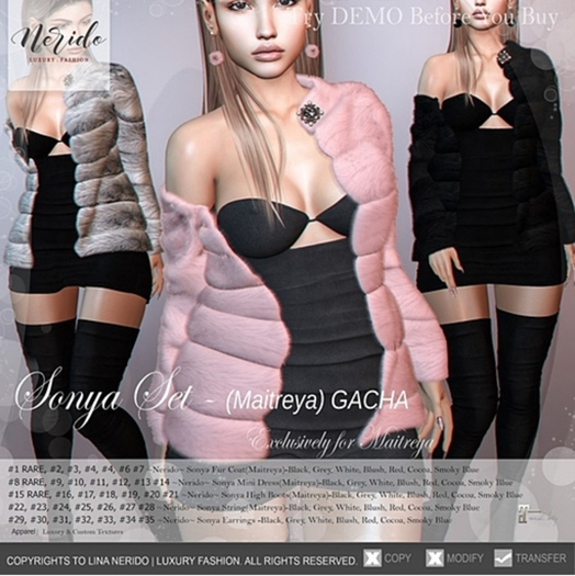 #29~Nerido~ Sonya Earrings-Black