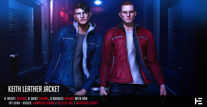 HEVO - Keith Leather Jacket Red B.