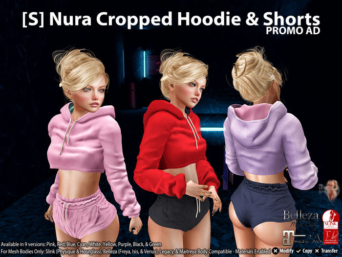 [S] Nura Cropped Hoodie & Shorts Demo