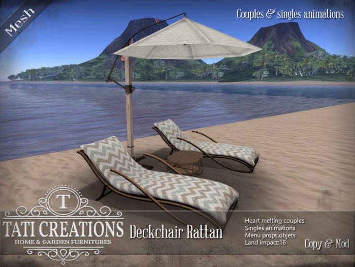 Deckchair Rattan -BOX-