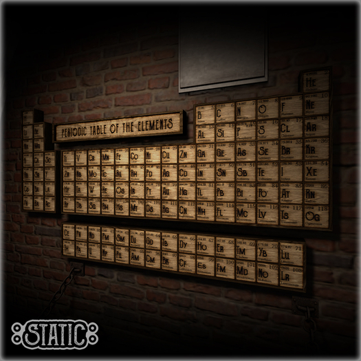 ::Static:: Woodburned Periodic Table - Warm
