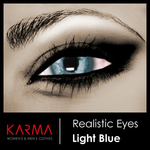 Karma - Realistic Eyes Unisex Light Blue