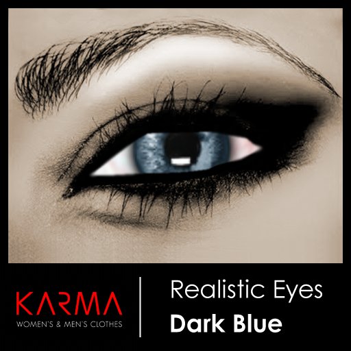Karma - Realistic Eyes Unisex Dark Blue