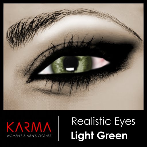 Karma - Realistic Eyes Unisex Light Green