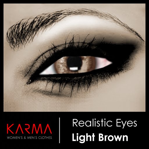 Karma - Realistic Eyes Unisex Light Brown