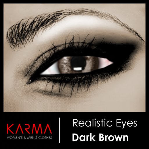 Karma - Realistic Eyes Unisex Dark Brown