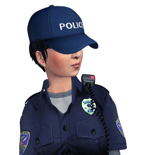 Sculpted Basecap Security Blue  with "Police" Embroidery And Optional Golden Senior Ranks Scramble Eggs