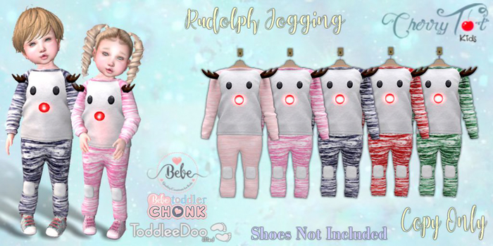 *Cherry Tot* TDB/BEBE/CHONK Rudolph Jogging FATPACK(Wear&Click)