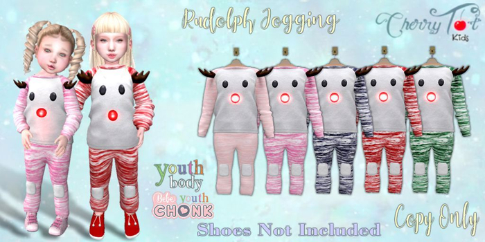 *Cherry Tot* Youth/Chonk Rudolph Jogging FATPACK (Wear&Click)