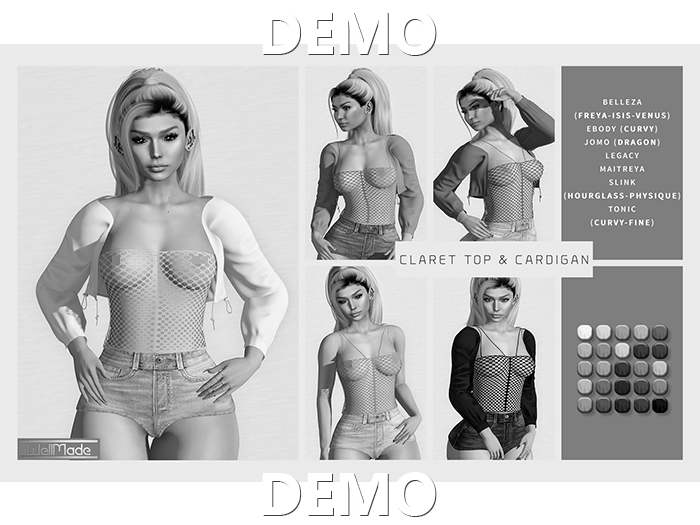[WellMade] Claret Top & Cardigan DEMO