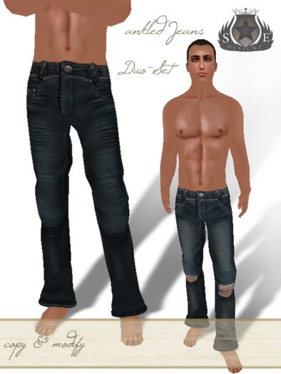[SE*Designz] Jeans blue ankled Duoset