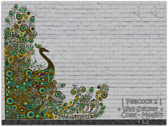 WIB - Wall Sticker - Peacock 2