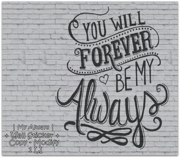 WIB - Wall Sticker - My Always