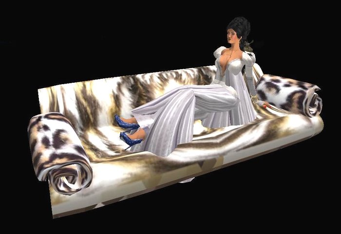 Sofa Lady Cat 3 Prims by Rita Munro with Animation