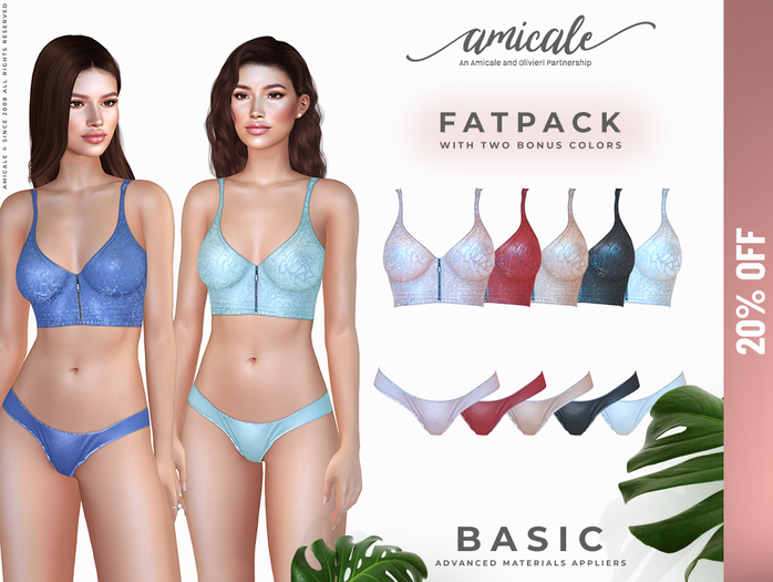 Basic Lingerie ➔ FATPACK *materials | bom | rlv*