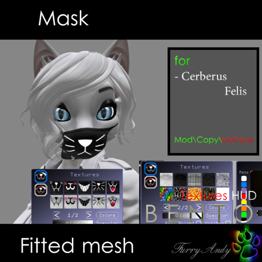 Furry Andy - Mask for Cerberus Felis Bento Head