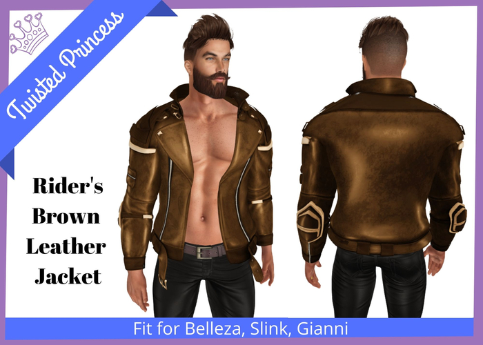 TP - Brown Leather Rider's  Jacket