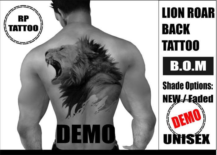DEMO RP Tattoo Lion Roar Back BOM