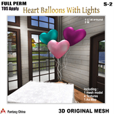Full Perm Heart Balloons With Lights