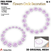 FC- FP Mesh Flowers Circle Decoration