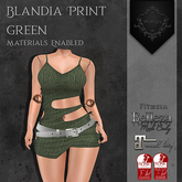 **Mistique** Blandia Print Green (wear me and click to unpack)