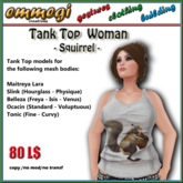 Tank Top white - Squirrel - F [emmegi]