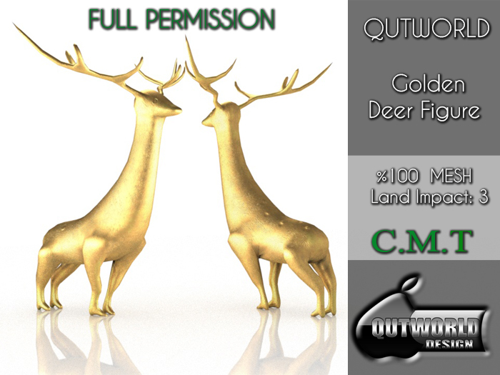 .::QUTWORLD Golden Deer Figure::.FP