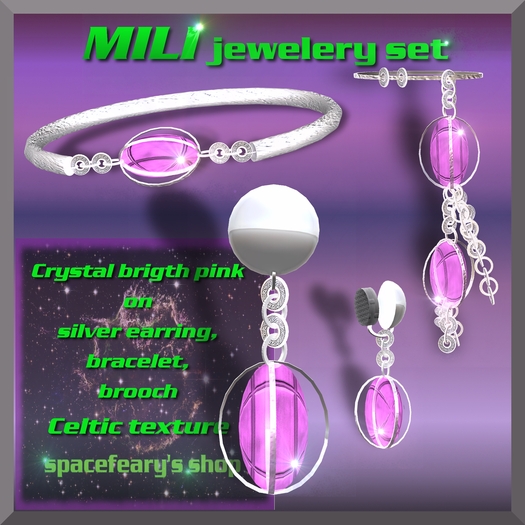 MILI Jewellery Set ( earring - bracelet - brooch )