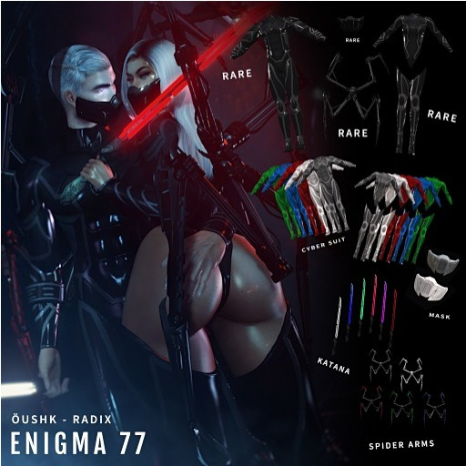 :oushk - Enigma 77 - Mask F - Black RARE