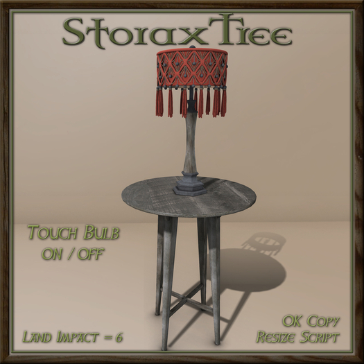 Antique Table Boho Lamp B1