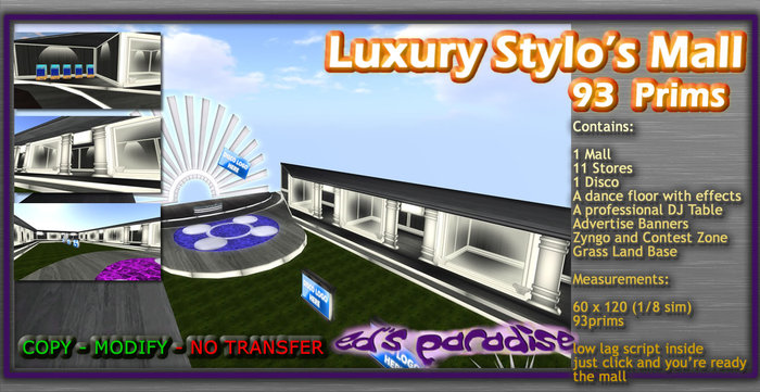 Luxury Mall 93 prims Ed constructor