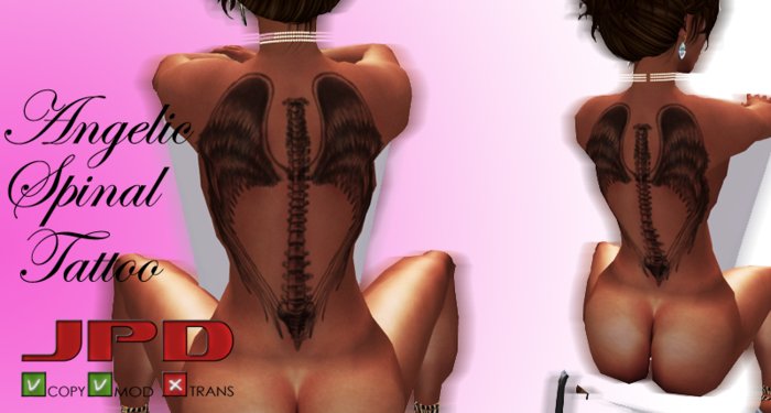 Angelic Spinal Tattoo