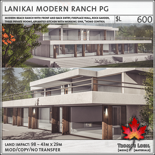 Trompe Loeil - Lanikai Modern Ranch PG [mesh]