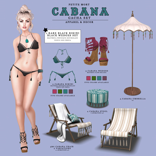 Petit Mort - Cabana Gacha - Fuschia Wedges - Slink Physique